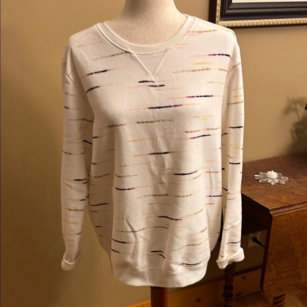 Karen Scott Multicolor Lined Sweatshirt